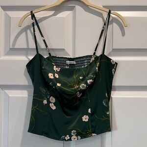Floral Green Camisole Top
